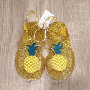 Old Navy Sparkle Jelly Sandals with Pineapple Charm - Yellow